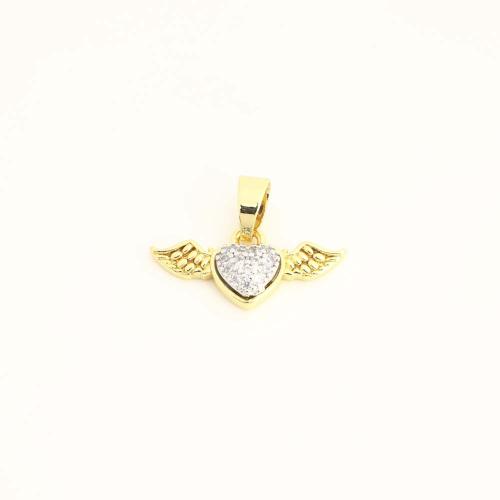 Cubic Zirconia Micro Pave Brass Pendant, DIY & micro pave cubic zirconia, more colors for choice, Sold By PC