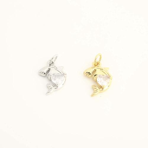 Cubic Zirconia Micro Pave Brass Pendant, DIY & micro pave cubic zirconia, more colors for choice, Sold By PC