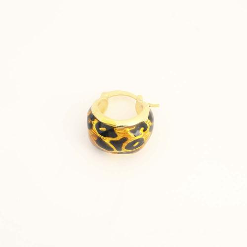 Brass Leverback Earring, fashion jewelry & for woman & enamel, golden, Sold By Pair