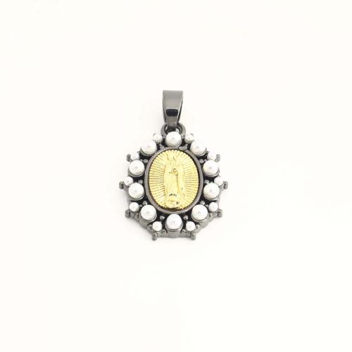 Brass Jewelry Pendants, with Plastic Pearl, DIY, more colors for choice, Sold By PC