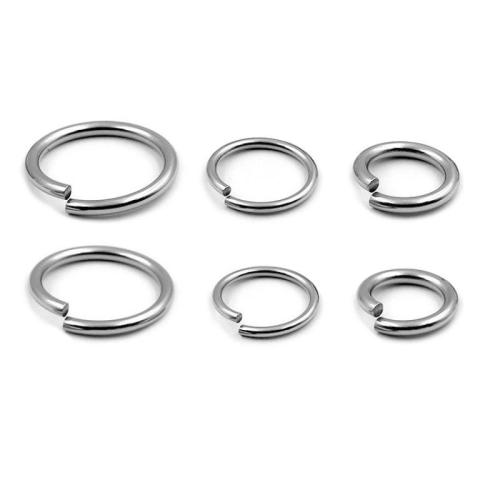 304 Stainless Steel Saw Cut Closed Jump Ring, different size for choice, original color, Sold By PC