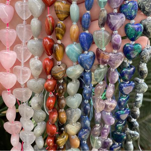 Edelstein Perle, Herz, DIY & verschiedenen Materialien für die Wahl, 14mm, verkauft per ca. 35 cm Strang