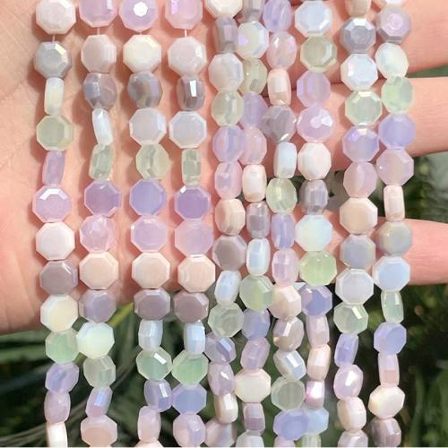 Perles cristal, Motif géométrique, dégradé de couleur & DIY & facettes, 8mm, Vendu par Environ 35 cm brin