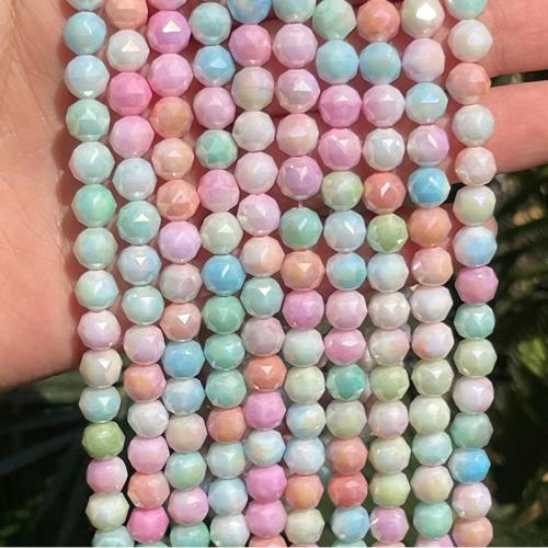 Cristal Abalorio, Esférico, Bricolaje & facetas, multicolor, 8mm, Vendido para aproximado 35 cm Sarta