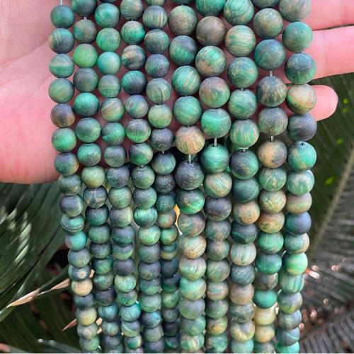 Tiger Eye Beads, Round, DIY & different size for choice, green, Sold Per Approx 40 cm Strand