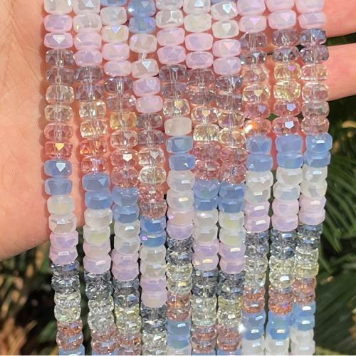 Cristal Abalorio, Bricolaje & facetas, multicolor, 5x8mm, Vendido para aproximado 35-40 cm Sarta