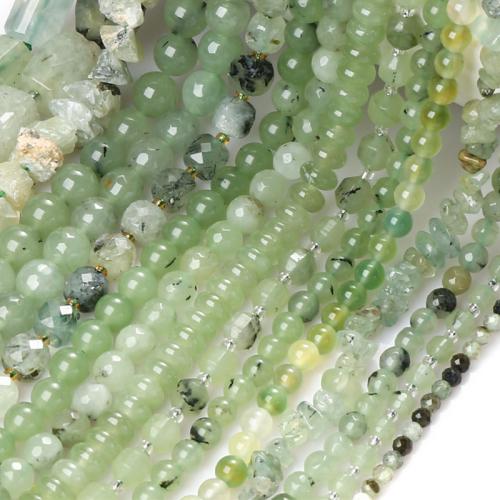 Prehnit Perle, DIY & verschiedene Stile für Wahl, verkauft von Strang
