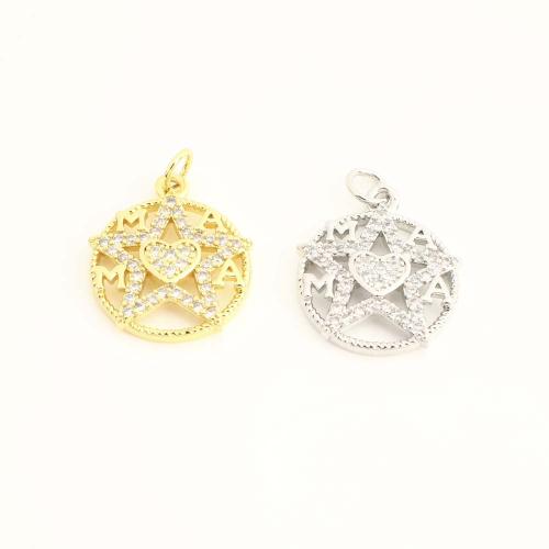 Cúbicos Circonia Colgante Latón Micro pavimenta, metal, Bricolaje & micro arcilla de zirconia cúbica, más colores para la opción, Vendido por UD