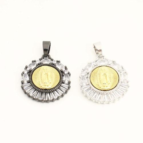 Цирконий Micro Pave латунь подвеска, Латунь, DIY & инкрустированное микро кубического циркония, Много цветов для выбора, продается PC