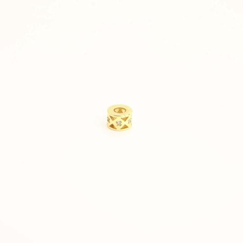 Cubic Zirconia Micro Pave Brass Beads, DIY & micro pave cubic zirconia, more colors for choice, Sold By PC