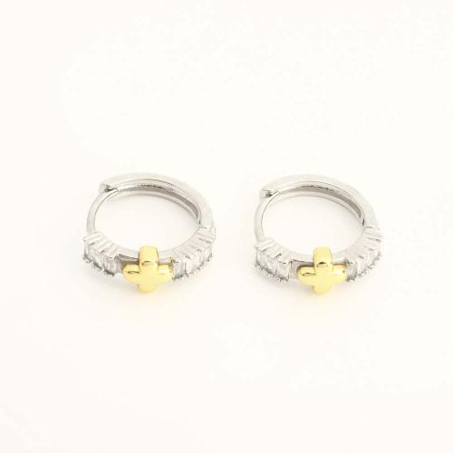 Brass Leverback Earring, fashion jewelry & micro pave cubic zirconia & for woman, original color, Sold By Pair