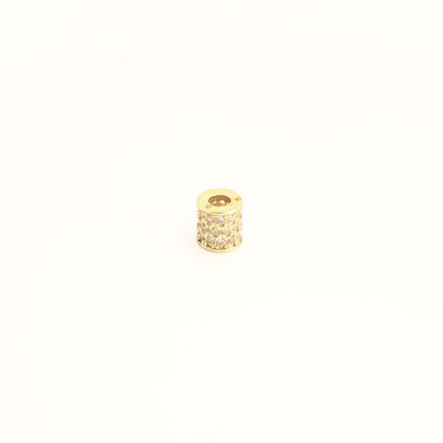 Cubic Zirconia Micro Pave Brass Beads, DIY & micro pave cubic zirconia, more colors for choice, Sold By PC