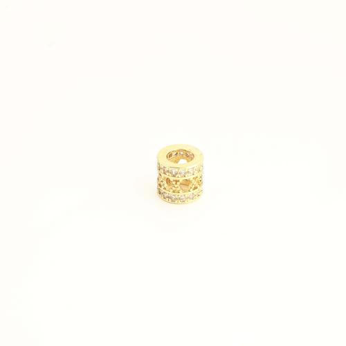 Cubic Zirconia Micro Pave Brass Beads, DIY & micro pave cubic zirconia, more colors for choice, Sold By PC