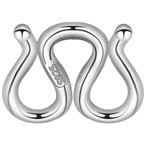 925er Sterling Silber Verschluss, platiniert, DIY & verschiedene Größen vorhanden, verkauft von PC