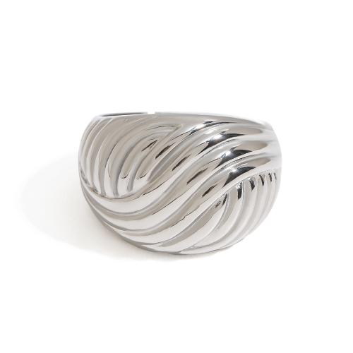 Stainless Steel Finger Ring, 304 Stainless Steel, plated, fashion jewelry & different size for choice & for woman, original color, Sold By PC