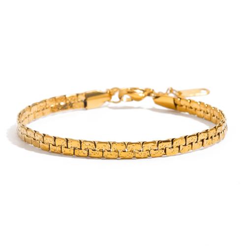 Bijoux bracelet en acier inoxydable, Acier inoxydable 304, Plaqué or 18K, bijoux de mode & styles différents pour le choix & pour femme, Vendu par PC