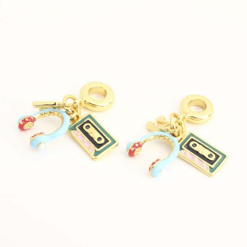 Brass Jewelry Pendants, DIY & enamel, Crystal Gold, Sold By PC