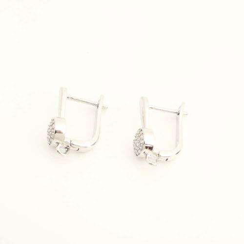 Composant pendente en laiton pour boucle d'oreille, bijoux de mode & pavé de micro zircon & pour femme, plus de couleurs à choisir, Vendu par paire