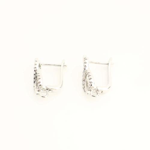 Brass Earring Drop Component, fashion jewelry & micro pave cubic zirconia & for woman, more colors for choice, Sold By Pair