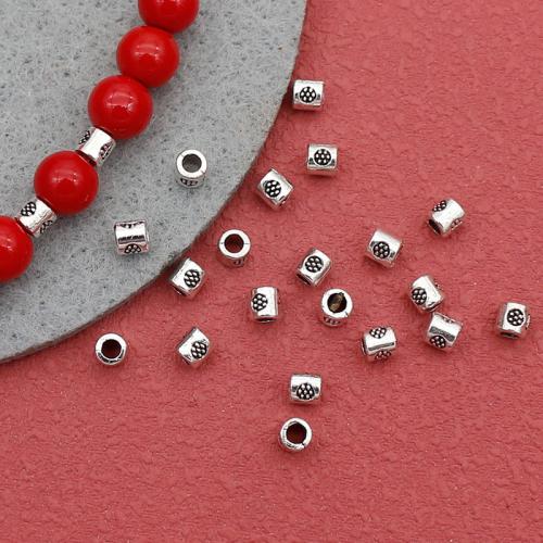 Zink Legierung Perlen Schmuck, Zinklegierung, silberfarben plattiert, DIY, Silberfarbe, 4x3mm, 200PCs/Tasche, verkauft von Tasche