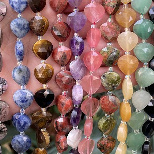 Gemstone Jewelry Beads, Natural Stone, Teardrop, DIY & faceted, more colors for choice, 12mm, Approx 12PCs/Strand, Sold Per Approx 16 cm Strand