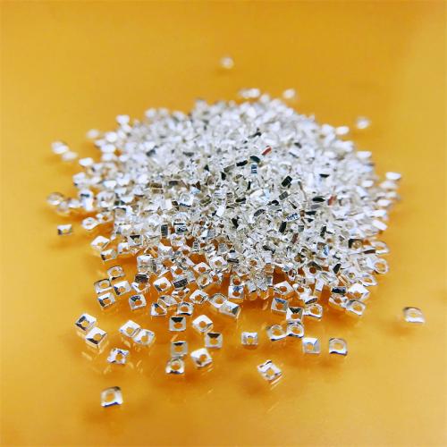 Perles en argent sterling 925, DIY, plus de couleurs à choisir, 1.50x1.60x0.70mm, Trou:Environ 0.6mm, Vendu par sol