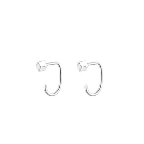 925 Sterling Silver Stud Earring, different styles for choice & for woman, silver color, 10mm, Sold By Pair