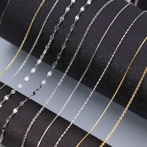 925er Sterling Silber Halskette Gliederkette, unisex & verschiedene Stile für Wahl, verkauft von PC