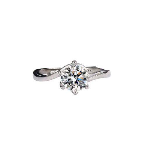 925 Sterling Silver Cuff Finger Ring, platinum plated, different materials for choice & for woman, US Ring Size:6-8, Sold By PC