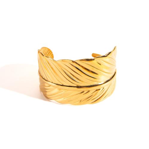 Bracelet en acier inoxydable, Acier inoxydable 304, Placage de couleur d'or, bijoux de mode & styles différents pour le choix & pour femme, Vendu par PC
