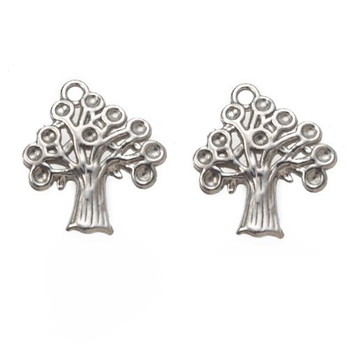 Stainless Steel Pendants, 304 Stainless Steel, Tree, DIY, more colors for choice, 12.88x1.97x14.48mm, Sold By PC