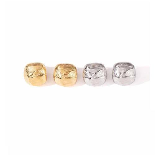 Pendientes de Acero Inoxidable, acero inoxidable 304, chapado, Joyería & cepillado & para mujer, más colores para la opción, Vendido por Par