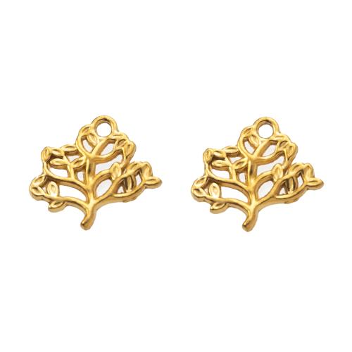 Stainless Steel Pendants, 304 Stainless Steel, Tree, DIY & hollow, more colors for choice, 13.16x1.93x11.88mm, Sold By PC