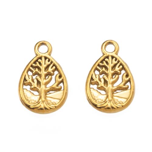 Stainless Steel Pendants, 304 Stainless Steel, Teardrop, DIY & hollow, more colors for choice, 8.66x1.71x13.27mm, Sold By PC