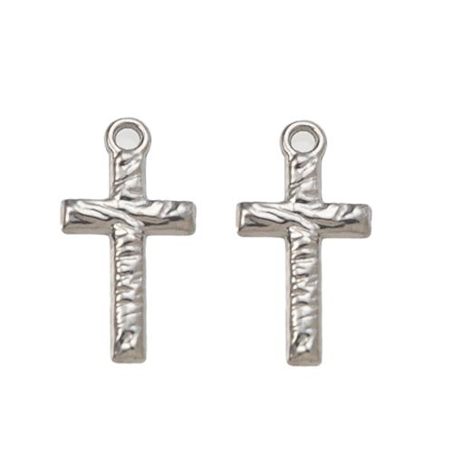Stainless Steel Cross Pendants, 304 Stainless Steel, DIY, more colors for choice, 8.41x2.43x15.56mm, Sold By PC