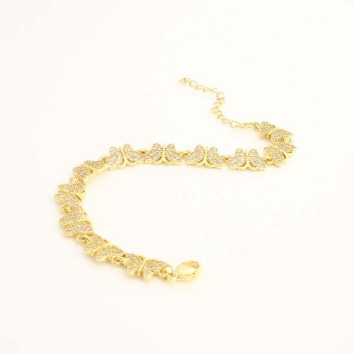 Cubic Zirconia Micro Pave Brass Bracelet, fashion jewelry & different length for choice & micro pave cubic zirconia & for woman, more colors for choice, Sold By PC