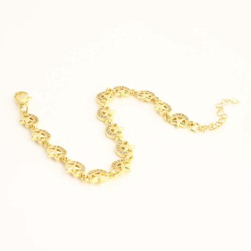 Cubic Zirconia Micro Pave Brass Bracelet, fashion jewelry & different length for choice & micro pave cubic zirconia & for woman, more colors for choice, Sold By PC