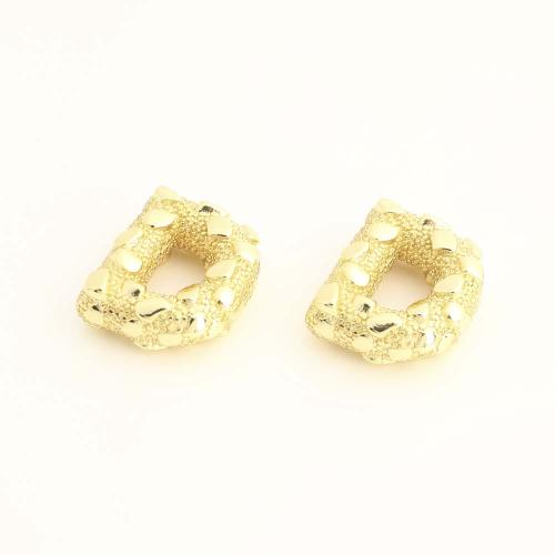 Brass Jewelry Beads, Letter D, DIY, golden, Sold By PC