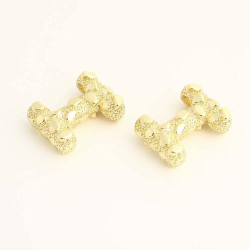 Brass Jewelry Beads, Letter I, DIY, golden, Sold By PC