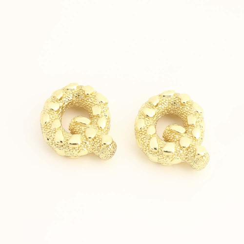 Brass Jewelry Beads, Letter Q, DIY, golden, Sold By PC