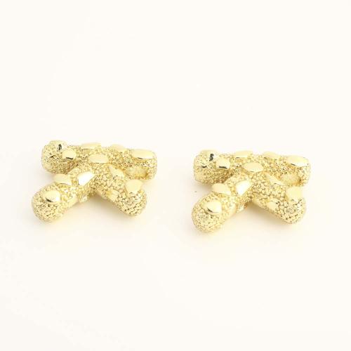 Brass Jewelry Beads, Letter K, DIY, golden, Sold By PC
