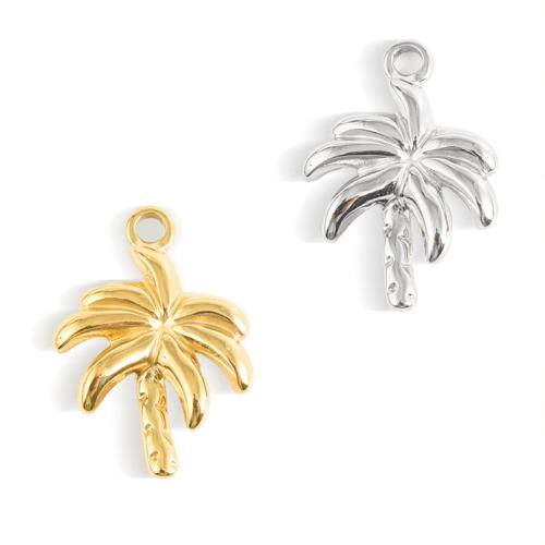 Stainless Steel Pendants, 304 Stainless Steel, Palm Tree, plated, DIY, more colors for choice, 10PCs/Bag, Sold By Bag