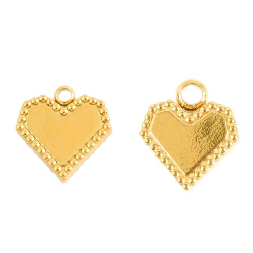 Stainless Steel Pendant Setting, 304 Stainless Steel, Heart, plated, DIY, more colors for choice, 10PCs/Bag, Sold By Bag