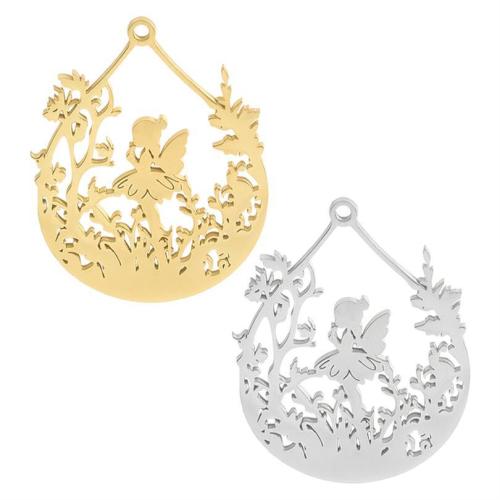 Stainless Steel Pendants, 304 Stainless Steel, plated, DIY & hollow, more colors for choice, 10PCs/Bag, Sold By Bag