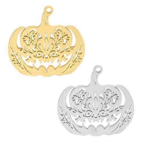 Stainless Steel Pendants, 304 Stainless Steel, Pumpkin, plated, DIY & hollow, more colors for choice, 10PCs/Bag, Sold By Bag