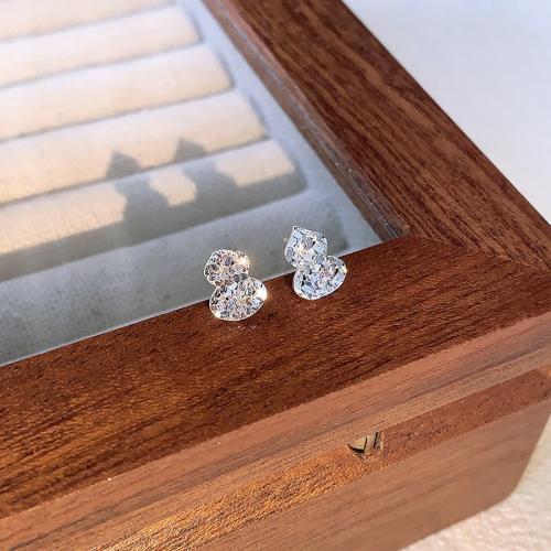 Plata de ley 925 Arito, Calabaza, Joyería & para mujer, 6.60x9mm, Vendido por Par
