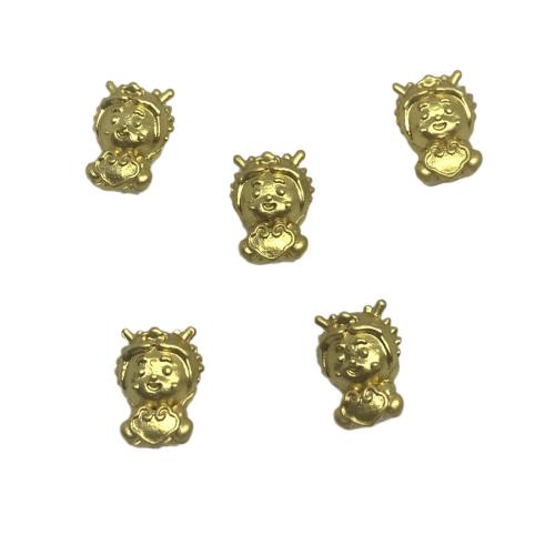 Brass Jewelry Beads, Dragon, matte gold color plated, DIY & different styles for choice, beads length 10-15mm, Sold By PC