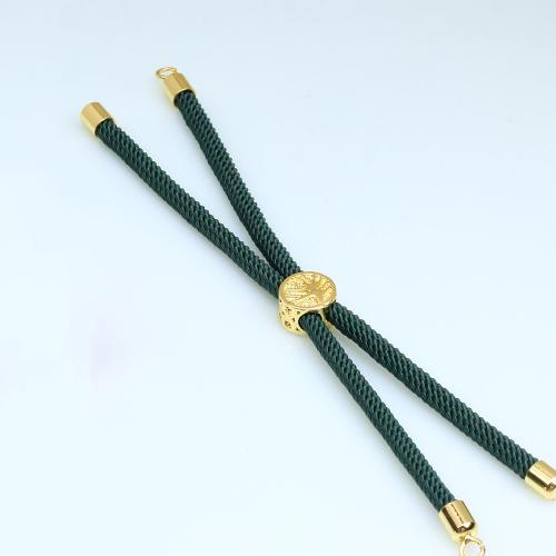 Fashion Bracelet Cord, Brass, with Milan Cord, DIY & adjustable, more colors for choice, Length:Approx 11 cm, Sold By PC