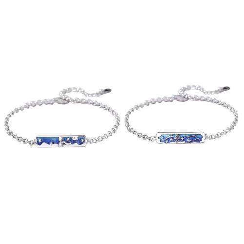 metal Pulsera de pareja, chapado, diferentes estilos para la opción & para la pareja & esmalte, longitud:aproximado 6-10 Inch, Vendido por UD