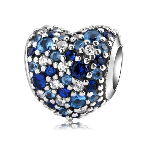 925 Sterling Silver Beads, DIY & different styles for choice & enamel & with rhinestone, 10mm, Sold By PC